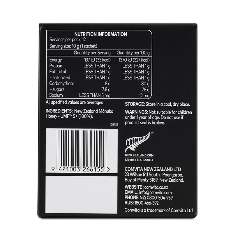 Comvita Manuka On The Go UMF 5+ 12 Sachets