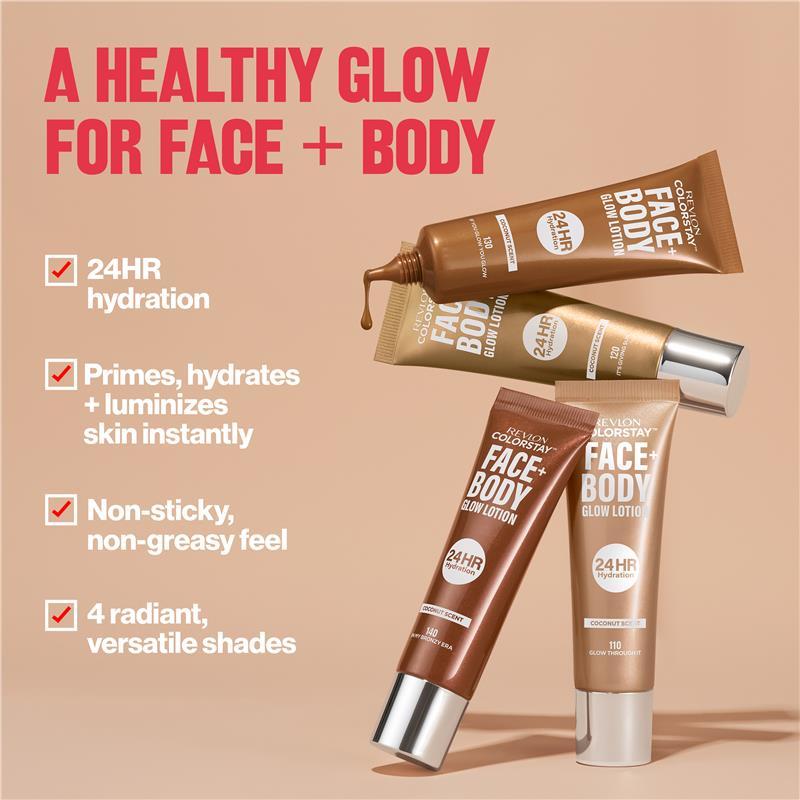 Revlon Colorstay Face & Body Glow Lotion In My Bronzy Era