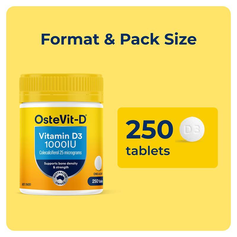 OsteVit-D Vitamin D3 1000IU 250 Tablets