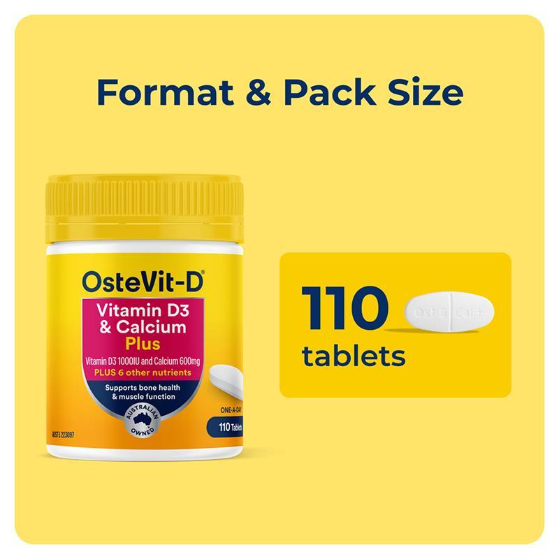 OsteVit-D Vitamin D3 & Calcium Plus 110 Tablets