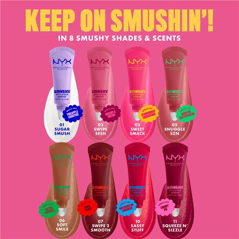 NYX Smushy Matte Lip Balm Swipe 2 Sm
