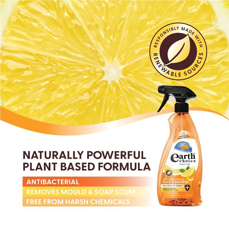 Earth Choice Bath & Shower Cleaner Lemon Splash 600ml