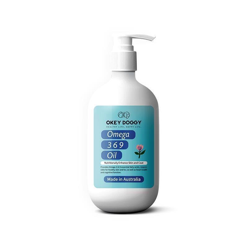 Okey Doggy Omega 3 6 9 Fish Oil 300ml Supplement for Dogs & Cats 300ml