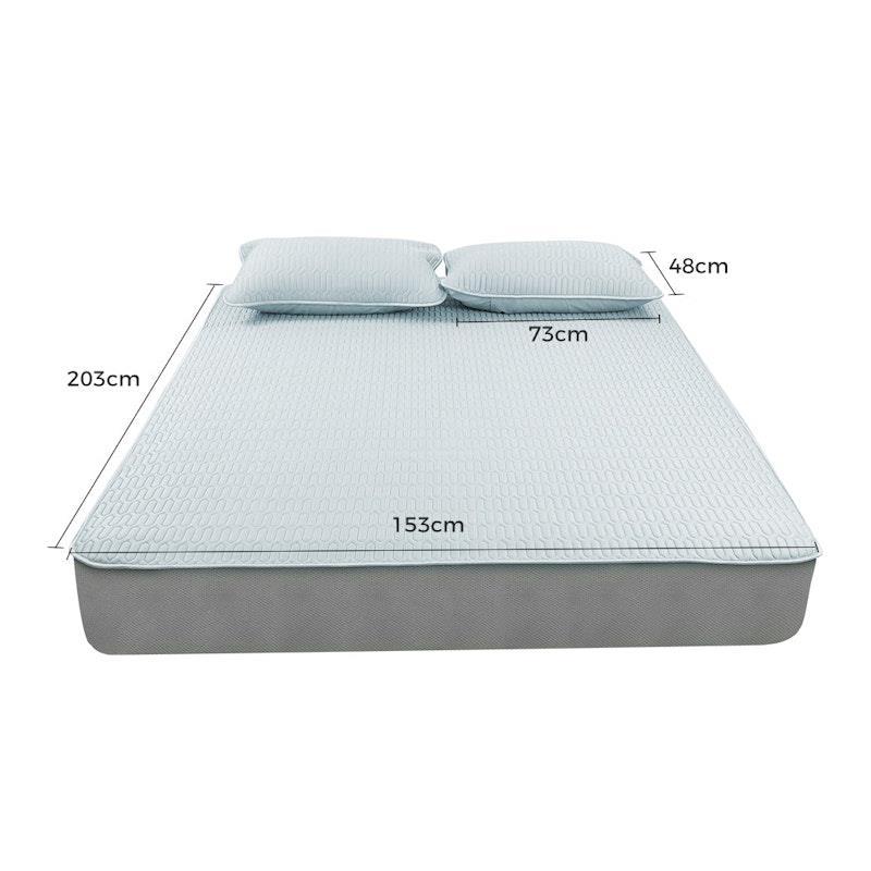 DreamZ 3pcs Natural Latex Bed Sheet/Mat Set in Dark Grey Queen