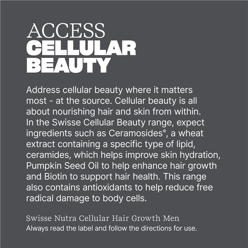 Swisse Nutra Cellular Hair Growth Mens 60 Tablets