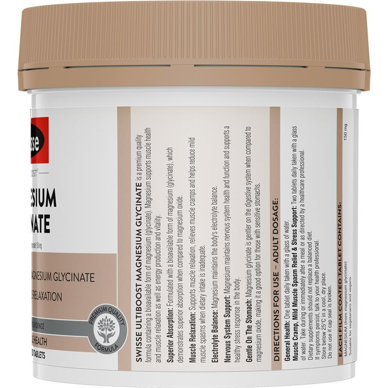 Swisse Ultiboost Magnesium Glycinate 240 Tablets Exclusive Size