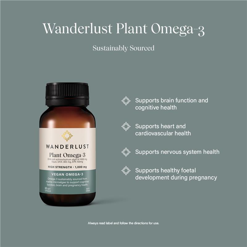 Wanderlust Plant Omega 3 60 Capsules