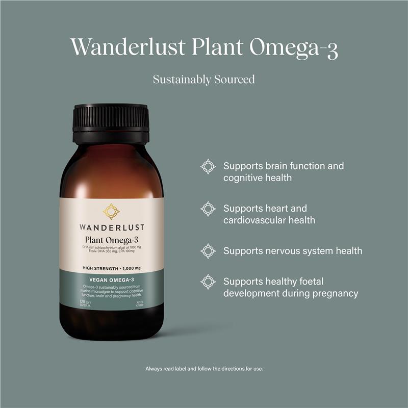 Wanderlust Plant Omega-3 120 Capsules