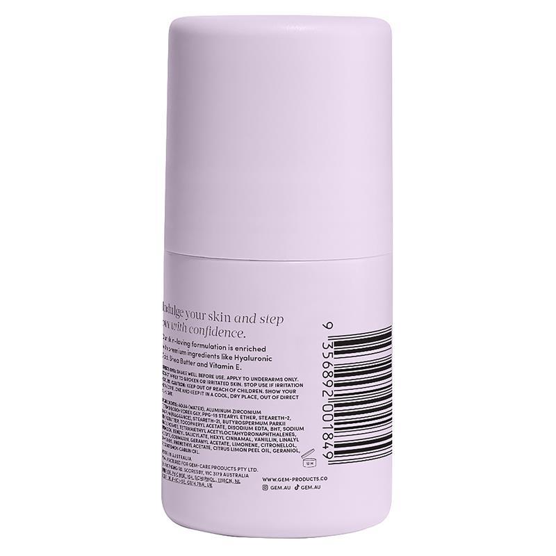 Gem Skin-Loving Antiperspirant Deodorant Roll On Vanilla Macadamia 50ml