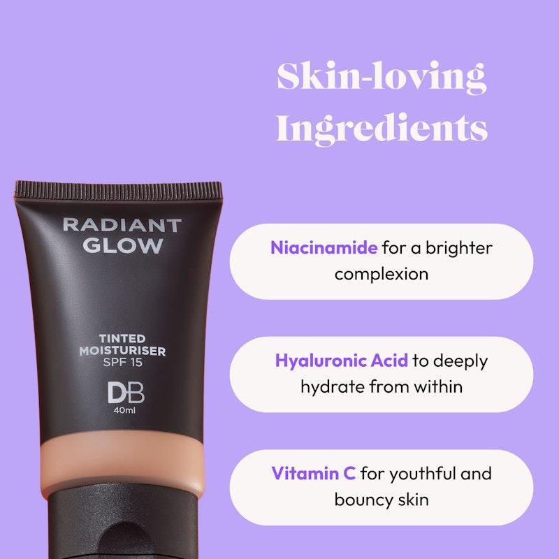 DB Cosmetics Radiant Glow Tinted Moisturiser Deep