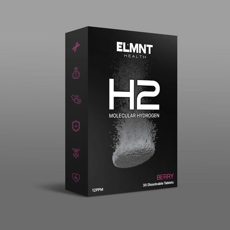 ELMNT H2 Hydrogen Water Tablets 30 Blister Pack Berry