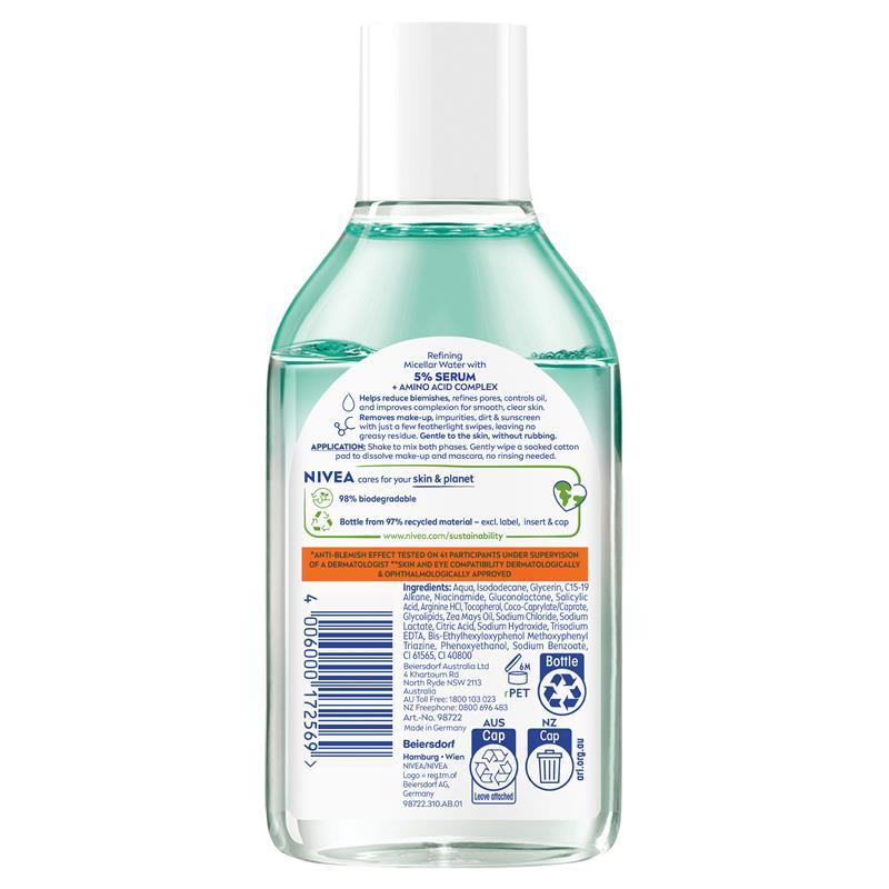 NIVEA Micellar Water Derma Skin Clear 400ml
