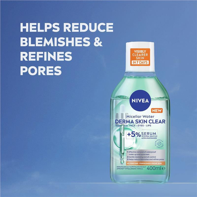 NIVEA Micellar Water Derma Skin Clear 400ml