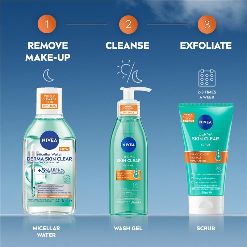 NIVEA Derma Skin Clear Wash Gel 150ml
