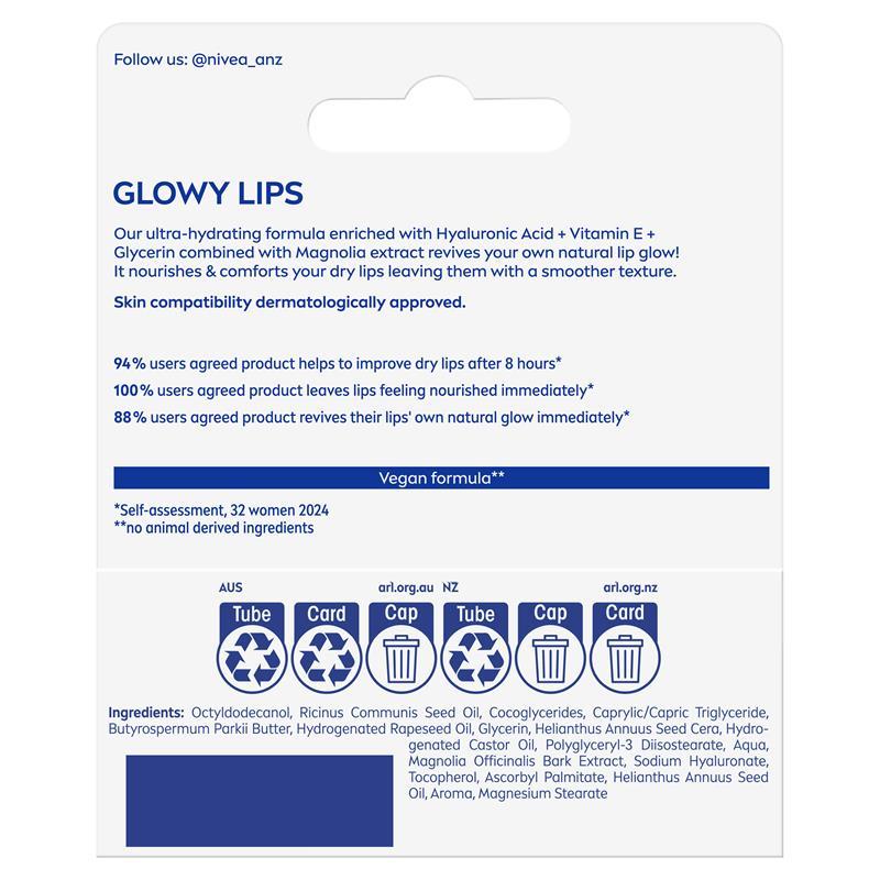 NIVEA Lip Care Glowy Lips Clear 10g