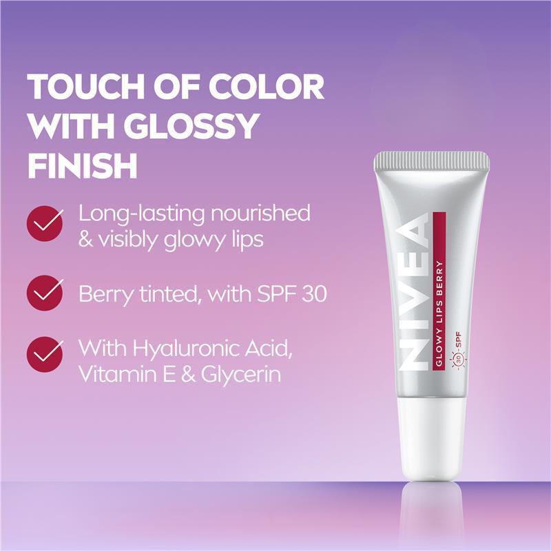 NIVEA Lip Care Glowy Lips Berry 10g