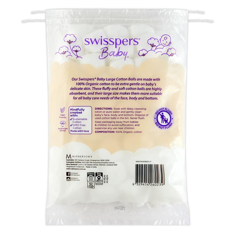 Swisspers Baby Organic Cotton Balls 120