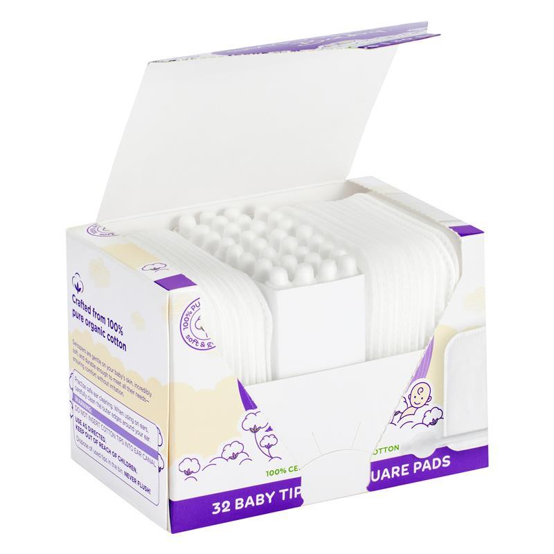 Swisspers Baby Care Essentials Pack 32 Tips & 30 Square Pads