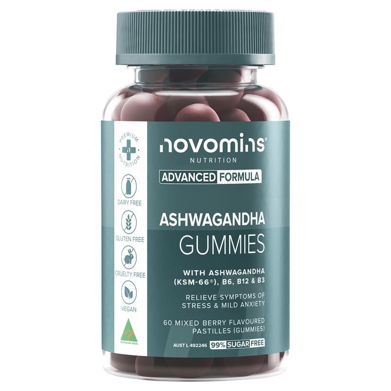 Novomins Ashwagandha 60 Gummies NEW