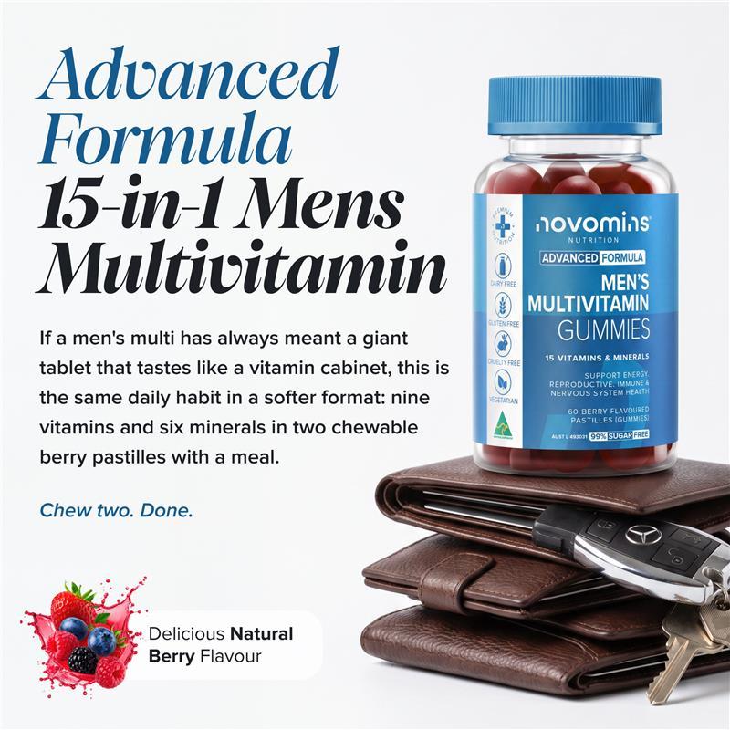 Novomins Mens Multivitamin 60 Gummies