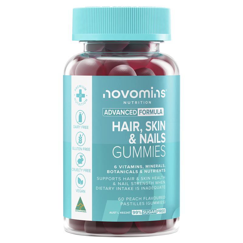 Novomins Hair Skin and Nails 60 Gummies NEW