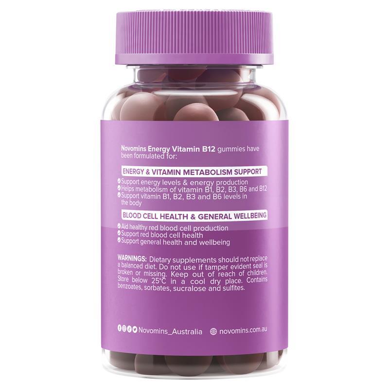 Novomins Energy Vitamin B12 60 Gummies