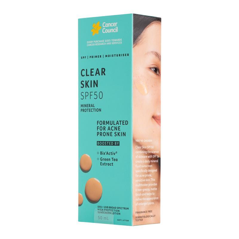 Cancer Council SPF50 Clear Skin 50ml