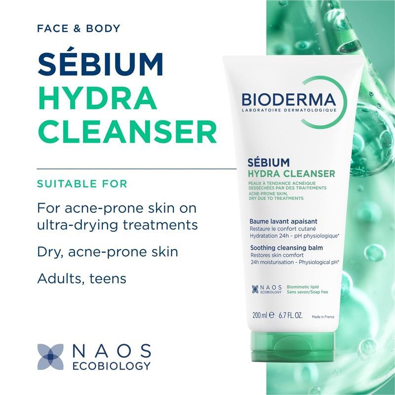 Bioderma Sebium Ultra-Nourishing Cream Hydra Cleanser 200ml