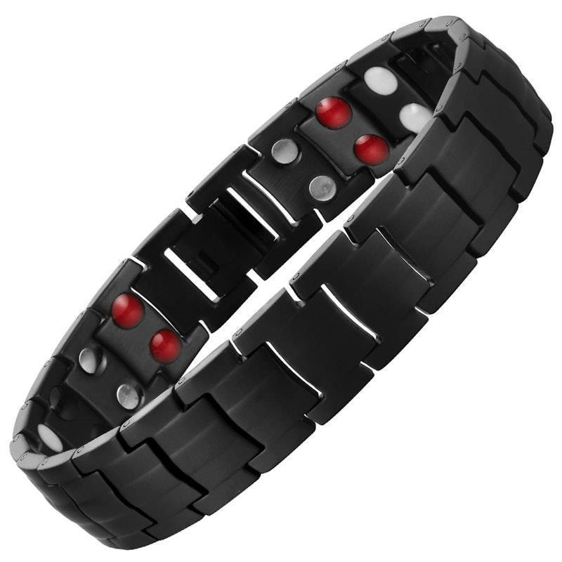 Dick Wicks Titanium 4 Health Elements Bracelet Matte Black