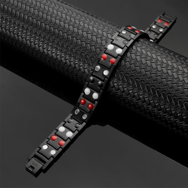 Dick Wicks Titanium 4 Health Elements Bracelet Matte Black