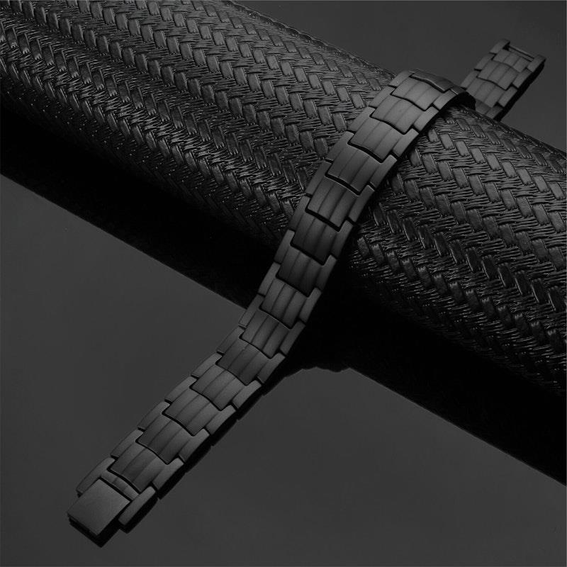 Dick Wicks Titanium 4 Health Elements Bracelet Matte Black