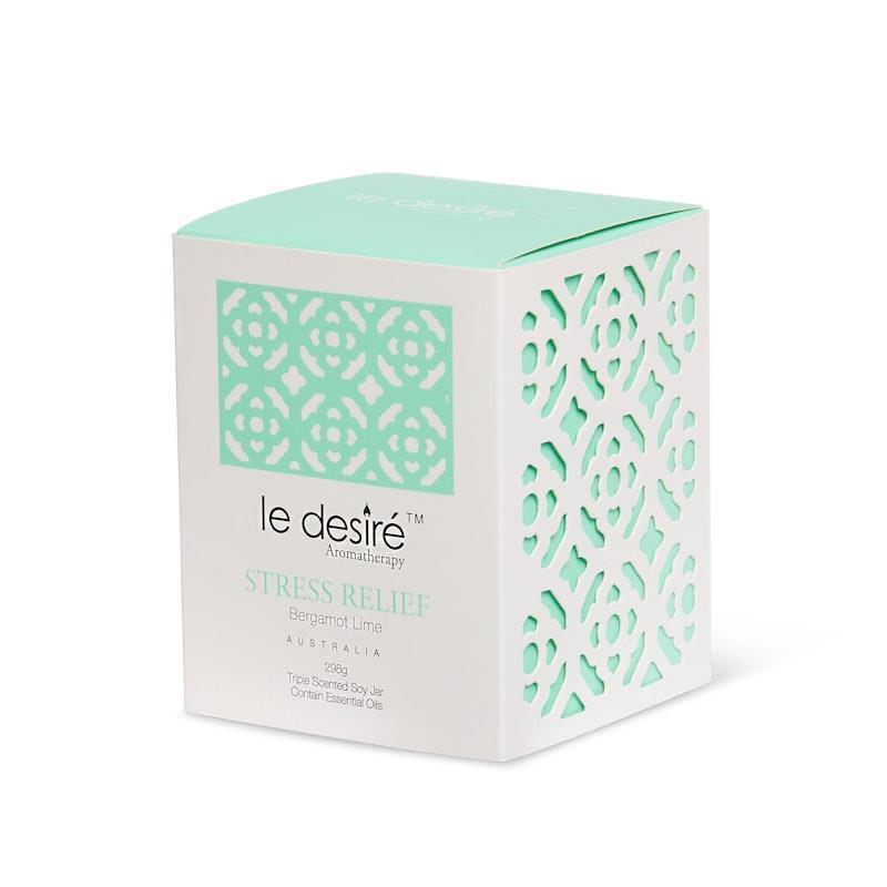 Le Desire Stress Relief (Bergamot Lime) - Aromatherapy Soy Candle 298g