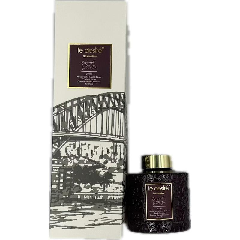 Le Desire Bergamot Vanilla Iris  - Destination Reed Diffuser 200ml
