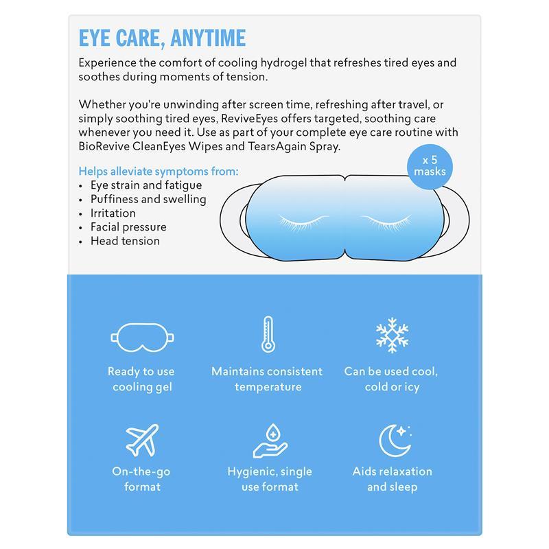 BioRevive ReviveEyes Instant-Cooling Gel Masks 5 Pack