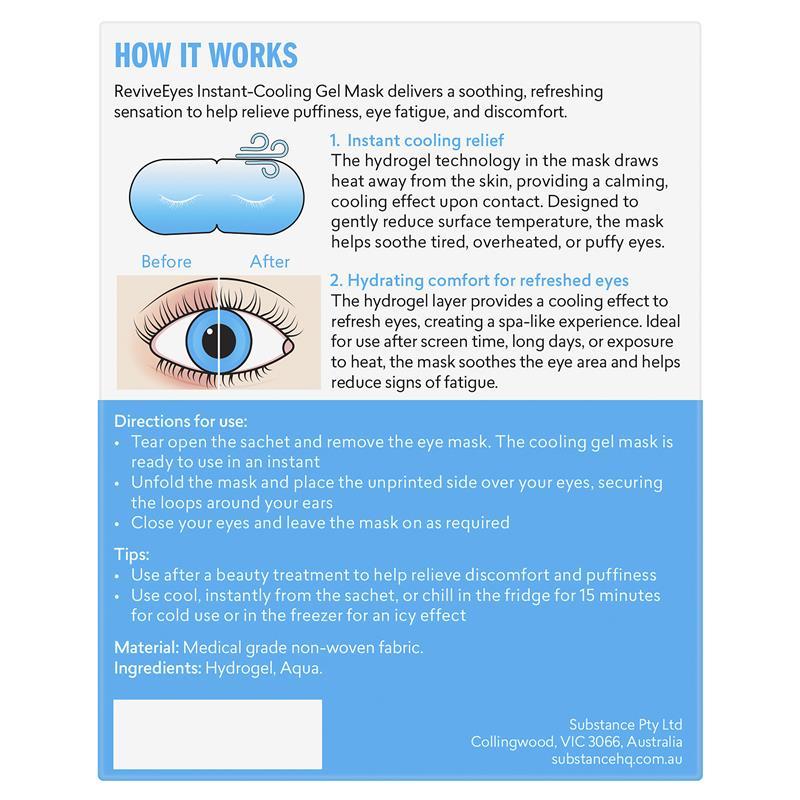 BioRevive ReviveEyes Instant-Cooling Gel Masks 5 Pack