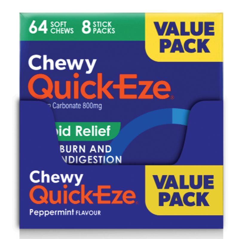 Quick Eze Chewy Peppermint 64 Value Pack
