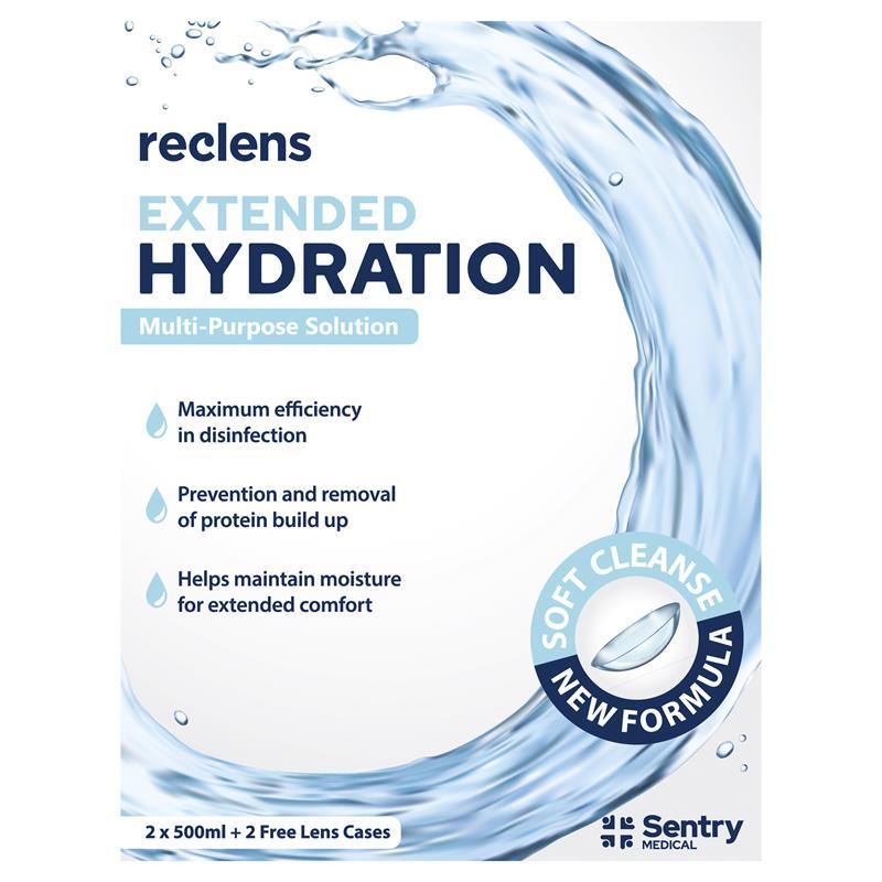 Reclens Extended Hydration Multipurpose Solution 2 x 500ml
