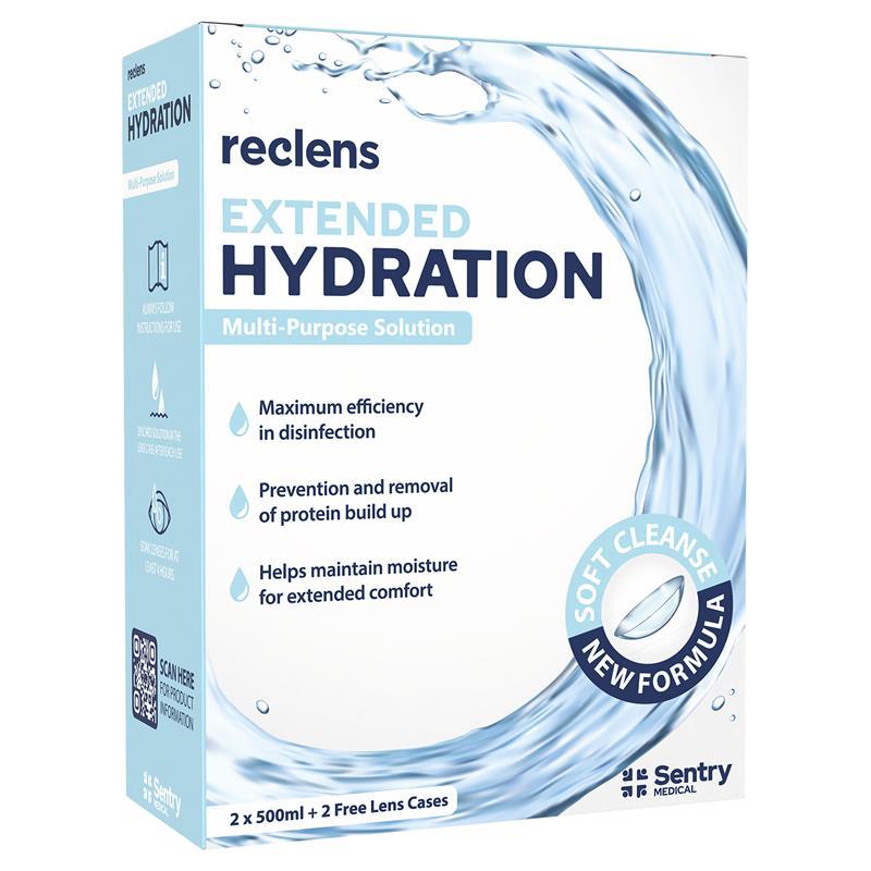 Reclens Extended Hydration Multipurpose Solution 2 x 500ml