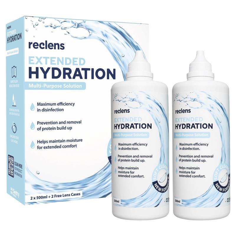 Reclens Extended Hydration Multipurpose Solution 2 x 500ml