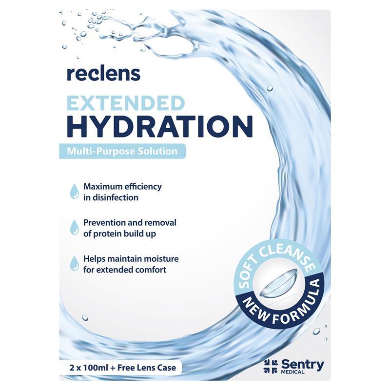 Reclens Extended Hydration Multipurpose Solution 2 x 100ml