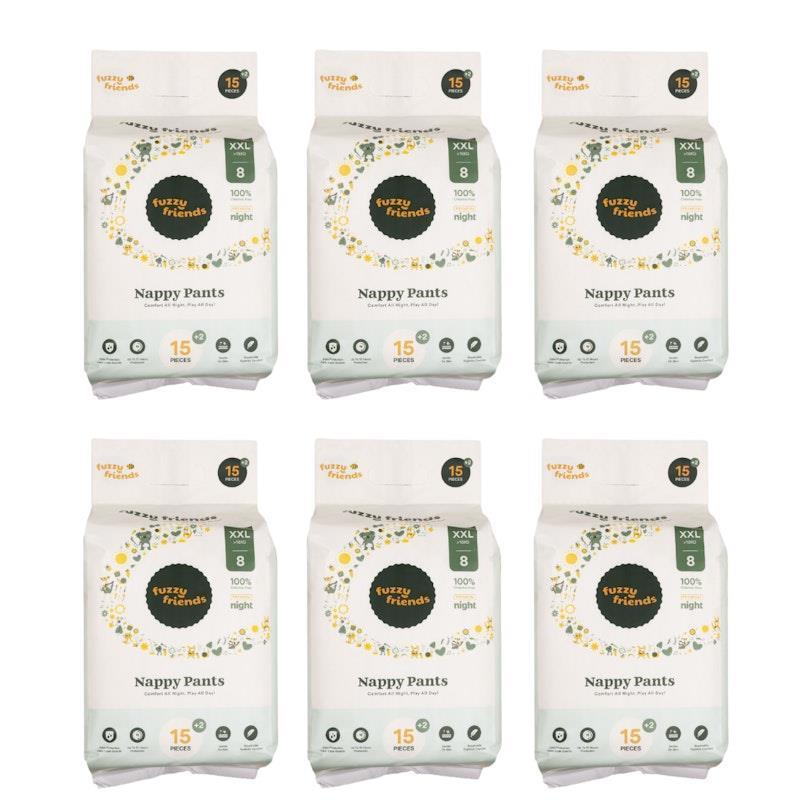 Fuzzy Friends Premium Nappy Pants Monthly Pack Size 8 102 Pants