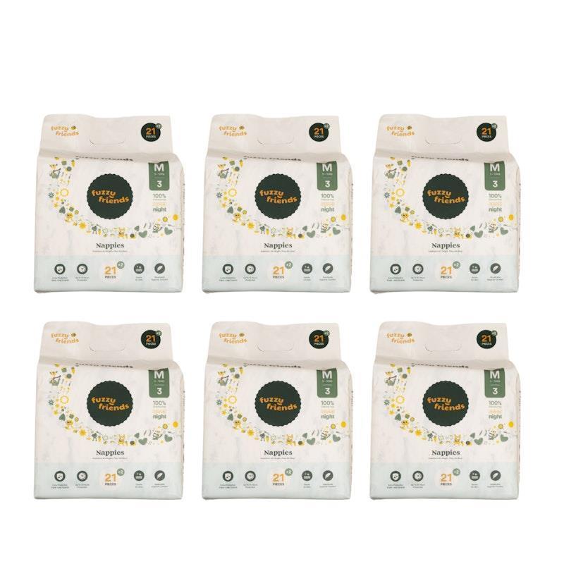 Fuzzy Friends Premium Nappies Monthly Pack Size 3 138 Nappies