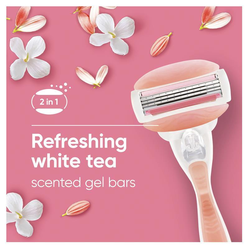Gillette Venus Comfortglide White Tea Razor + 6 Blades