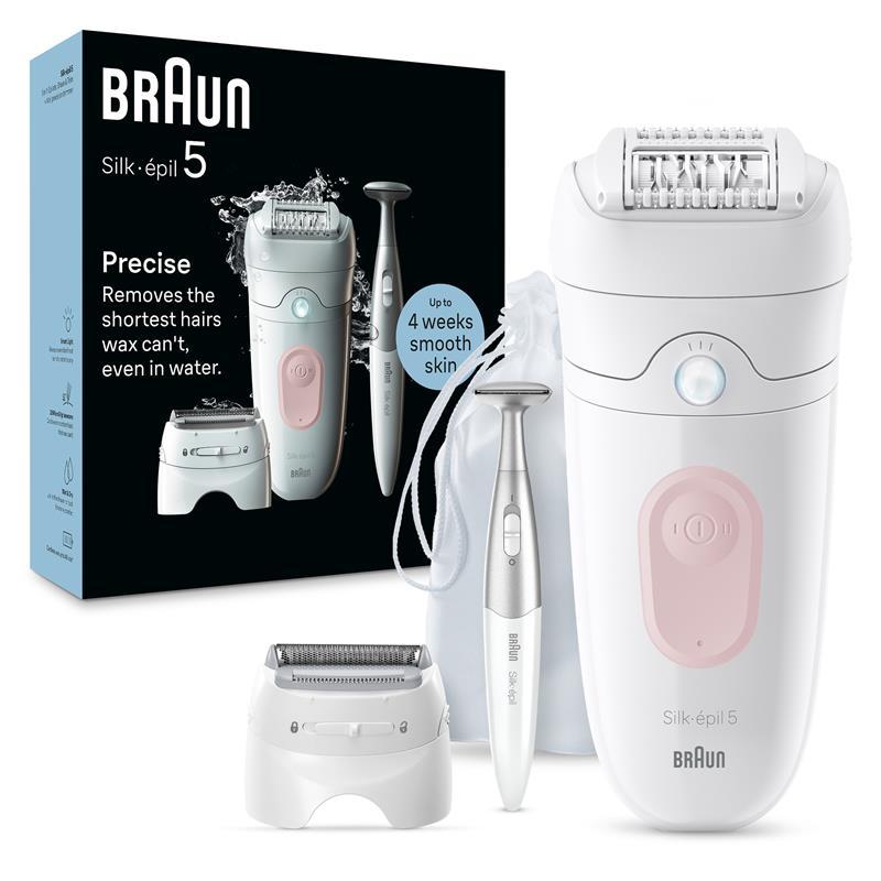 Braun Silk-Epi 5 Epilator with Bikini Trimmer & 8 Extras