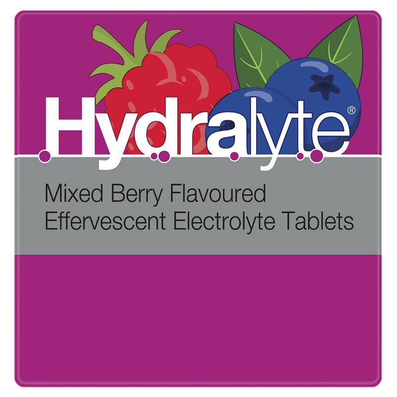 Hydralyte Electrolyte Effervescent Mixed Berry Flavoured 20 Tablets