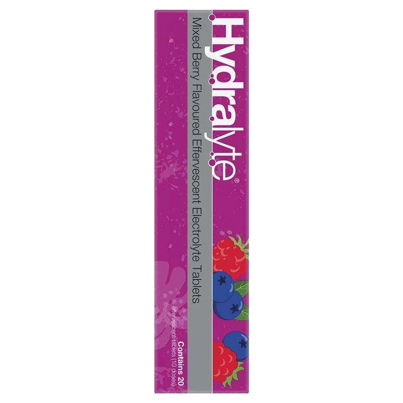 Hydralyte Electrolyte Effervescent Mixed Berry Flavoured 20 Tablets