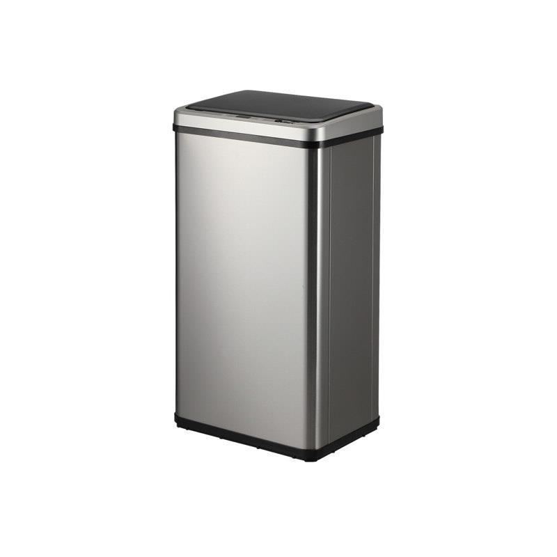 Oikiture 40L Motion Sensor Bin Automatic Rubbish Trash Can Silver