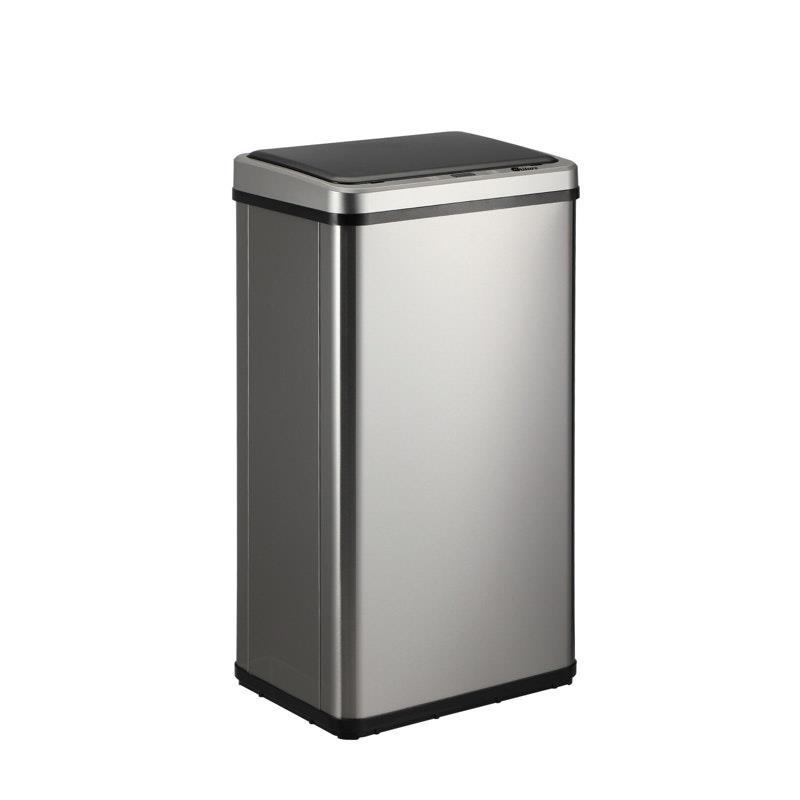 Oikiture 40L Motion Sensor Bin Automatic Rubbish Trash Can Silver