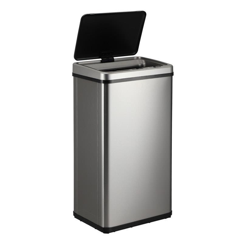 Oikiture 40L Motion Sensor Bin Automatic Rubbish Trash Can Silver