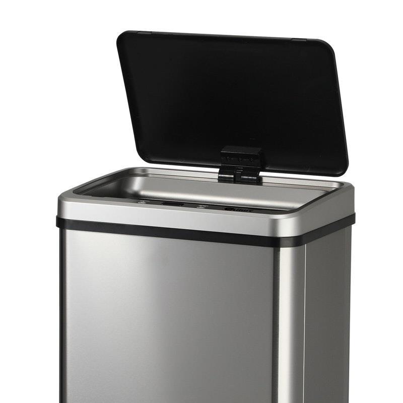 Oikiture 40L Motion Sensor Bin Automatic Rubbish Trash Can Silver